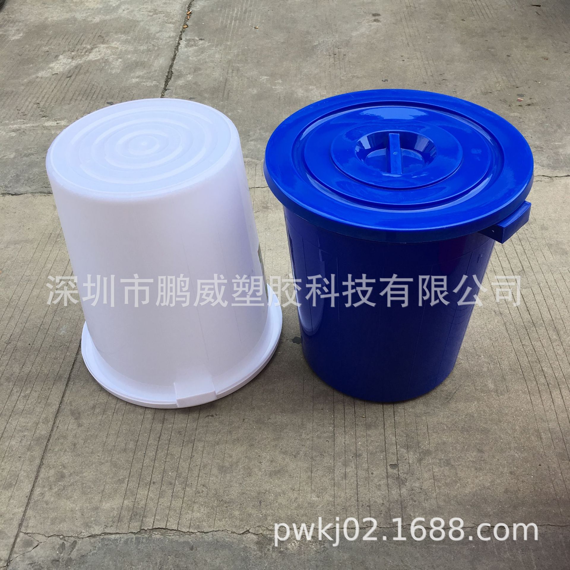 供应梅州塑胶大白桶200L/300L全新带盖胶桶食品级通用储存收纳桶