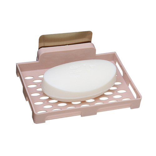 Bathroom Hole-Free Soap Rack Strong Adhesive Single Layer Drainage Storage Shelf Soap Box Soap Dispenser Direct Sale