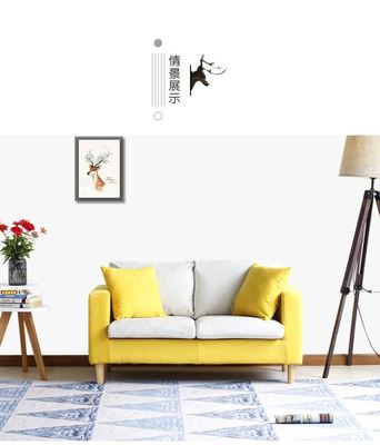 北欧沙发 简约咖啡厅办公沙发休闲小户型客厅双三人沙发 厂家爆款|ms