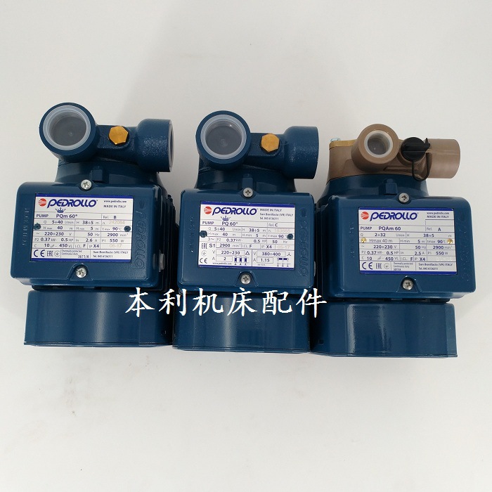 中走丝水泵、意大利佩德罗水泵PEDROLLOPQ60、PQm60、PQAm60