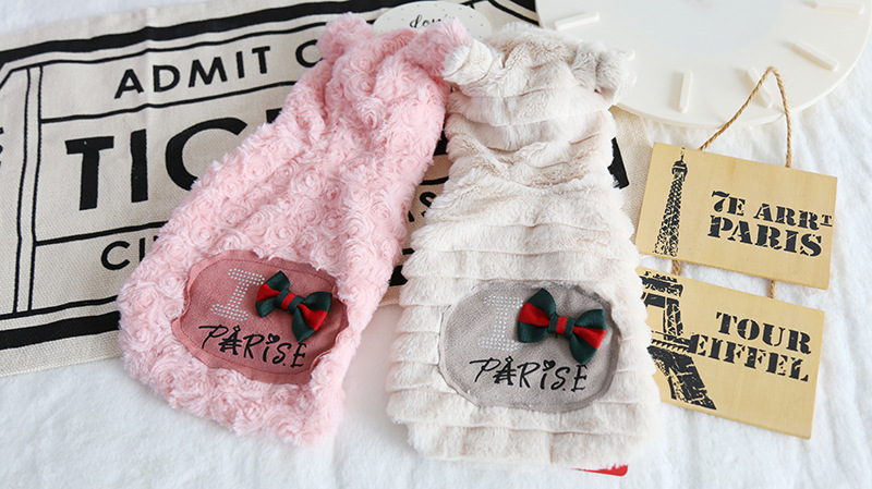 熊耳朵贴布棉服