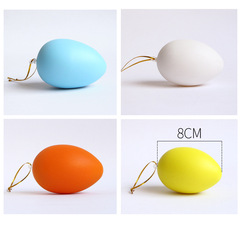 Easter Egg 8cm Handmade Creative DIY White Mold Color Painting Toy Daily Use CD-14