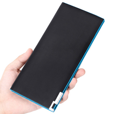 男士长款钱包跨境电商批发韩版钱夹撞色西装包wallet多卡位美金夹|ru