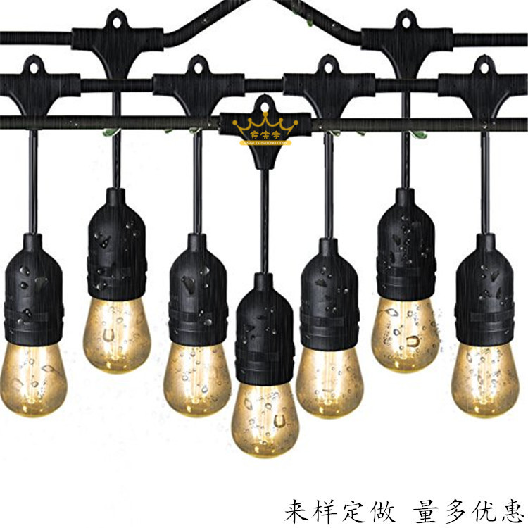 E26/E27 户外防水灯头线 美式吊灯电源线 LED美规 美标灯串延长线
