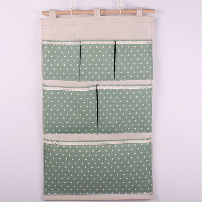 厂家直销 棉麻多功能挂袋 6六兜门后墙壁挂袋 批发定制 量大从优|ms