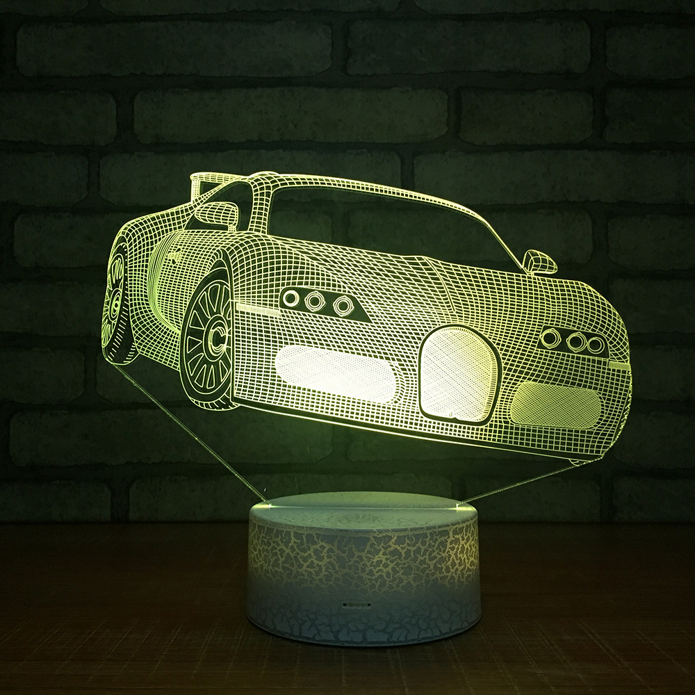 亚马逊爆款 爆裂纹3D灯小夜灯台灯