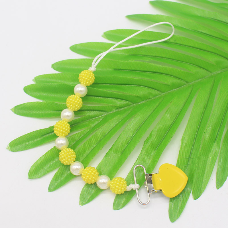 Suministros para bebés Cadena de chupete INS Hot Pearl cadena anti-caída Amazon Comercio exterior bebé chupete clip