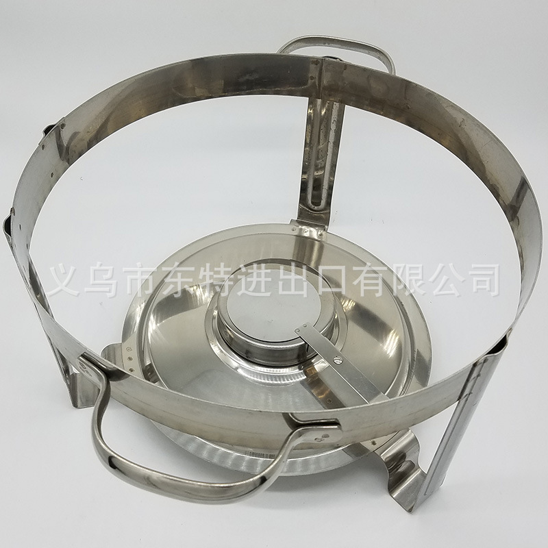 Factory direct sales of stainless steel alcohol stoves, hotel right-angle round dining stoves, buffet hanging lid dining stoves, hotel buffei stoves detail image 4