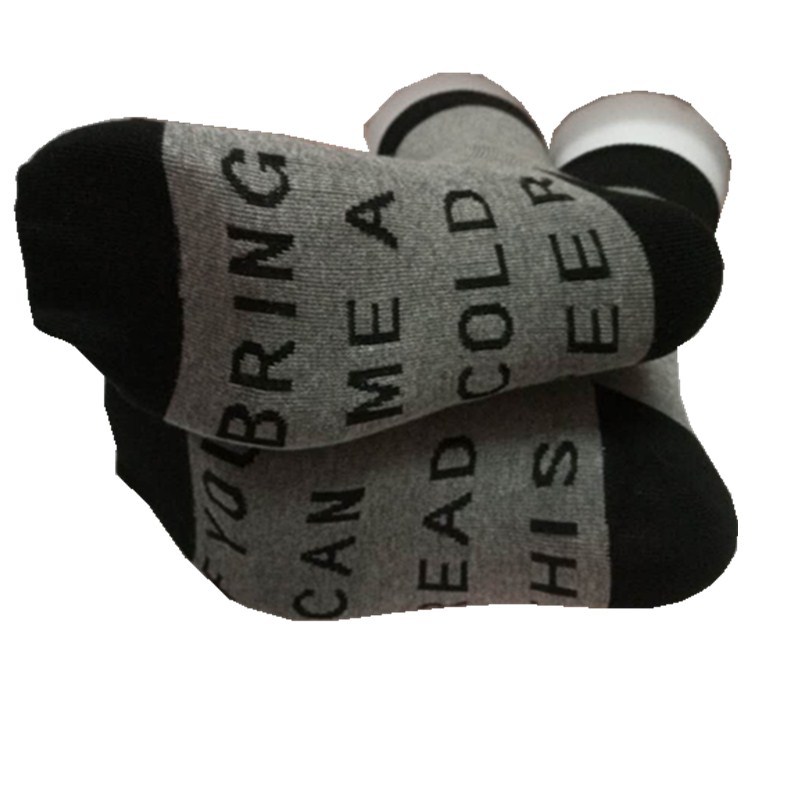 Unisex Casual Letter Cotton Jacquard Crew Socks display picture 5