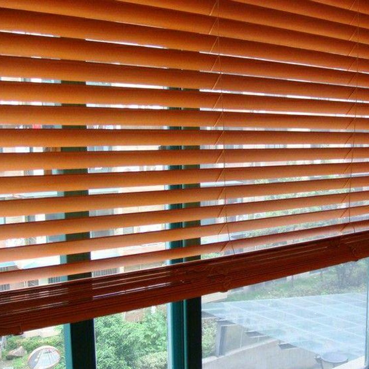 木屋电动实木百叶窗办公室卧室手动木质木制百叶窗帘厂家批发定做|ms