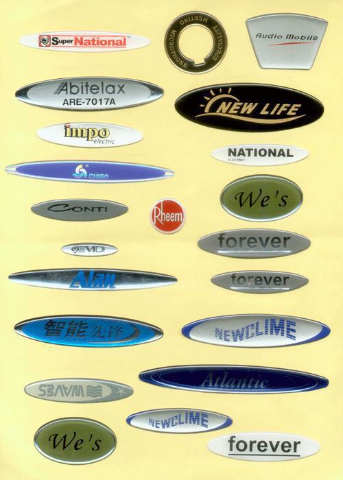 商标贴纸透明PVC不干胶标签金属滴胶订做水晶滴塑车标logo订制