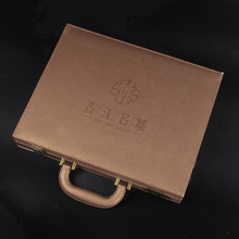 廠家供應交房箱高定皮革樓盤交房鑰匙盒交房盒可拆卸鑰匙圈樓書盒