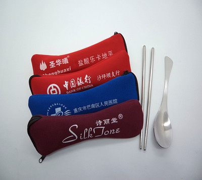 Manufactor supply diving Cloth bag Cutlery Set gift Cloth bag tableware Stainless steel cutlery