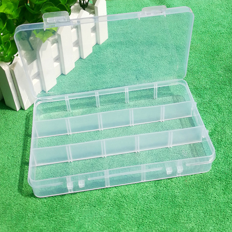 15格 饰品盒 首饰盒 小配件盒 五金工具盒 透明塑料盒