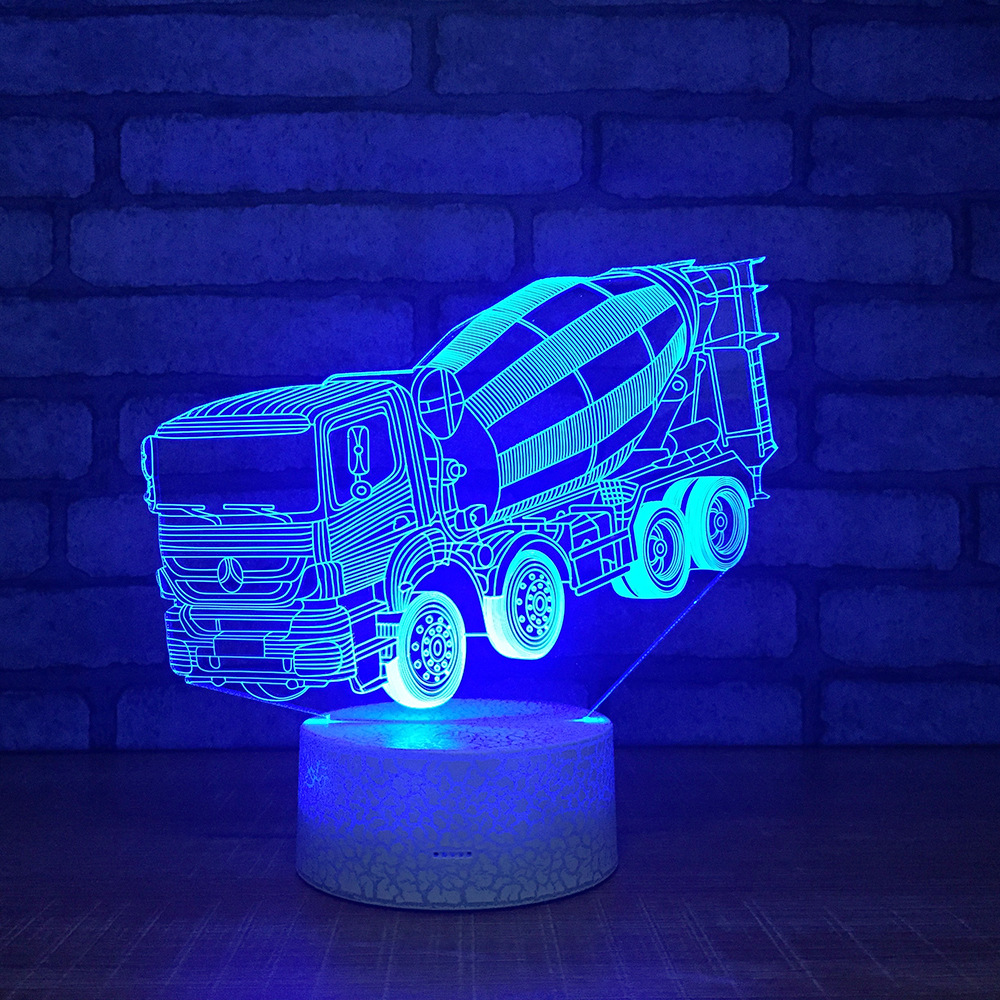 亚马逊爆款 爆裂纹3D灯小夜灯台灯