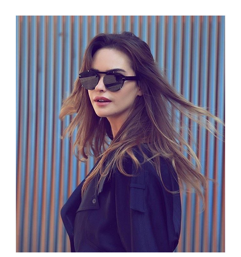 50g Weight Full Frame Glasses Structure Sunglasses Classification Ac, UV400 Protection Lens Material Special-Shaped Mirror Glasses Style Basic Simple Style Geometric Ac UV400 Protection Special-Shaped Mirror Full Frame Women's Sunglasses