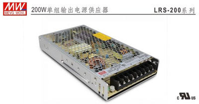上海明緯開關電源LRS-200-24工控24V/9A/200W薄SE替NES/S照明LED