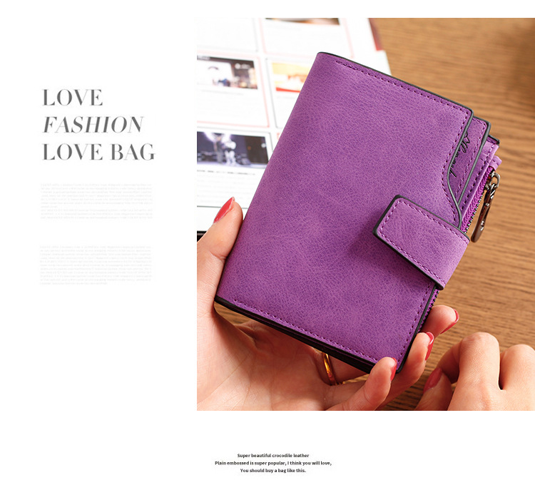 Women's Solid Color Pu Leather Side Zipper Card Holders display picture 4