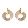 Advanced earrings, matte golden accessory, European style, high-quality style, bright catchy style