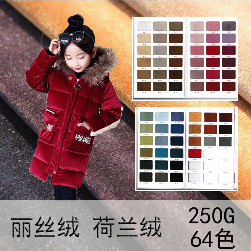 加厚丽丝绒荷兰绒沙发布料 单面金丝绒面料束口袋布窗帘厂家直销