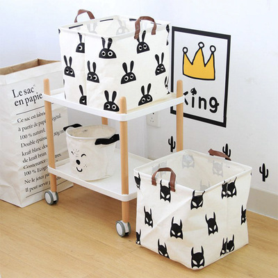 速賣通棉麻布雜物髒衣籃手提洗衣收納北歐ins 洗衣簍髒衣服洗衣筐