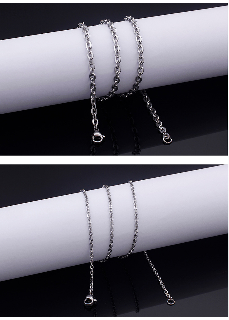 Stainless Steel Necklace Titanium Steel Necklace European and American Foreign Trade Ornament Weldin