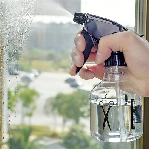 Hairdressing water spray bottle, spray bottle, transparent makeup push-type barber shop 250ml scissor watering bottle