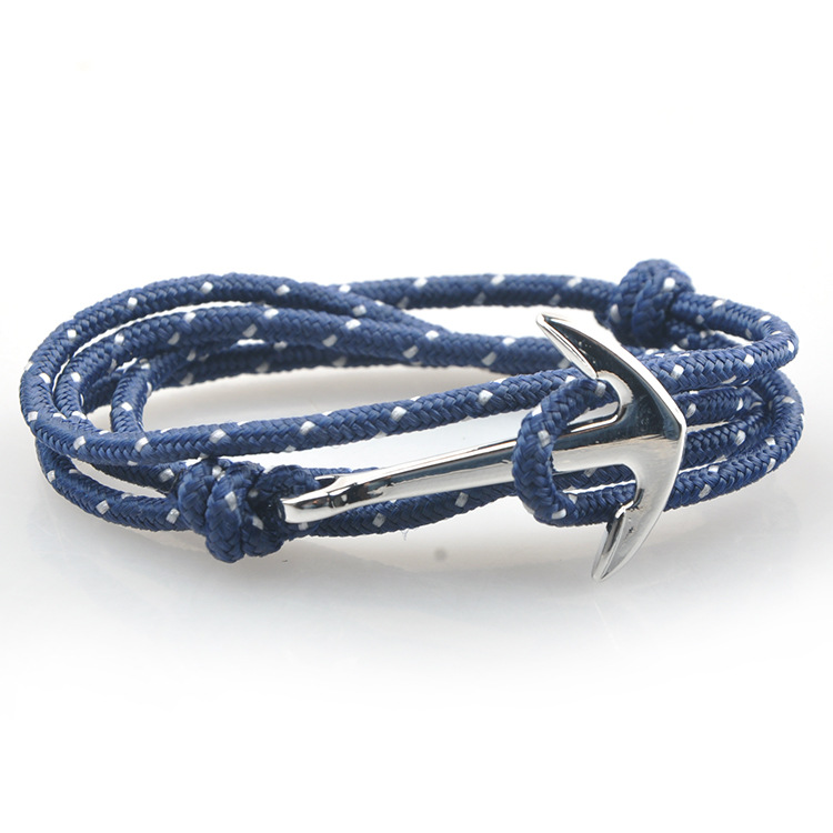 14g Weight Bracelets Classification Alloy, rope Chain Material 1 Piece Quantity Daily, Street Occasion Alloy, rope Material Anchor Pattern Men's Gender Layered Design Casual, Retro, Simple Style Style Casual Retro Simple Style Anchor Alloy Rope Layered Men's Bracelets Men's Chain Bracelets 13
