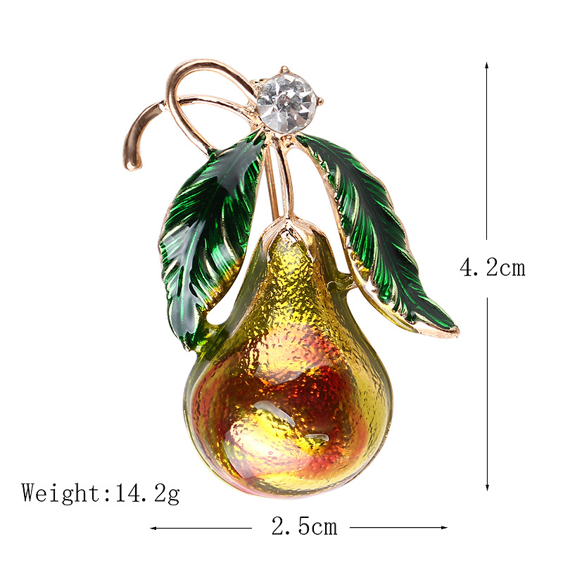 Spilla a forma di zucca in smalto e lega accessorio elegante_voghion.com