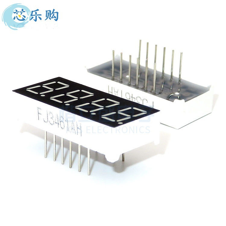 数码管 0.36英寸4位红光高亮 0.36四位共阴红色LED数码管 3461AH