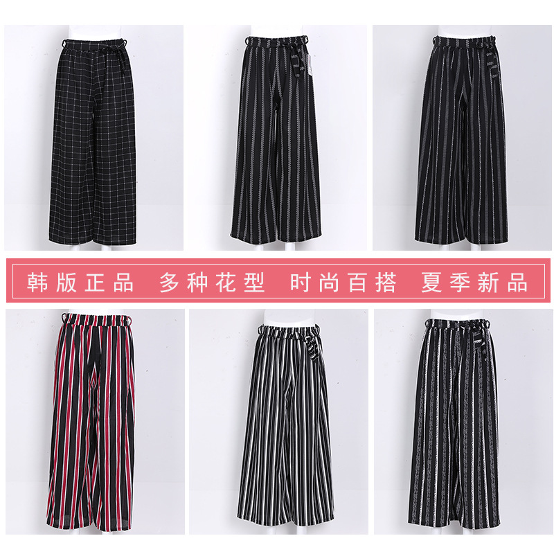 2019 new pattern Bigfoot Wide leg pants leisure time Easy Linen Big version trousers Paige Show thin Manufactor Direct selling