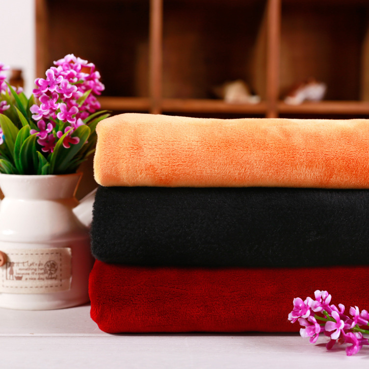 人棉不倒绒睡衣家居服面料 144F全棉素色不倒绒保暖内衣面料