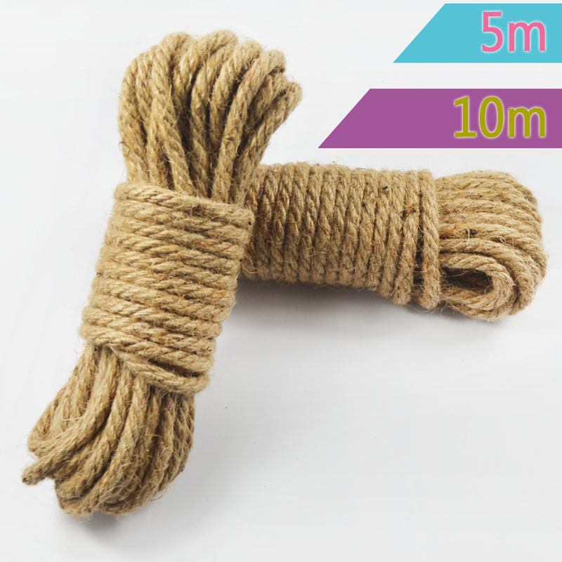 情趣束缚10米麻绳 天然黄麻编制绳 加粗强捆绑束缚成人情趣性用品