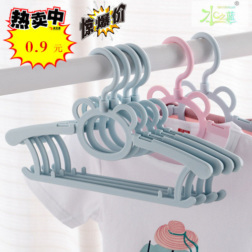 宽肩伸缩衣架家用无痕挂衣服撑子防滑塑料多功能衣柜加厚大晾挂钩|ru