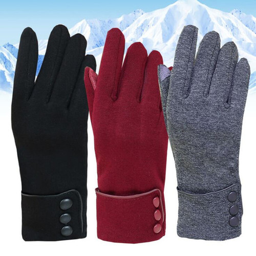 Winter Korean version velvet warm gloves non-velvet women's outdoor skiing electric vehicle riding touch screen gloves factory wholesale