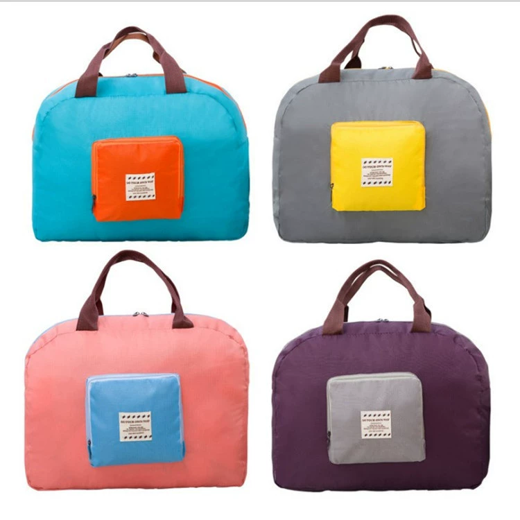 Nylon handheld luggage storage bag for traveling, one-shoulder bag, foldable waterproof bag, organizer bag, 2020