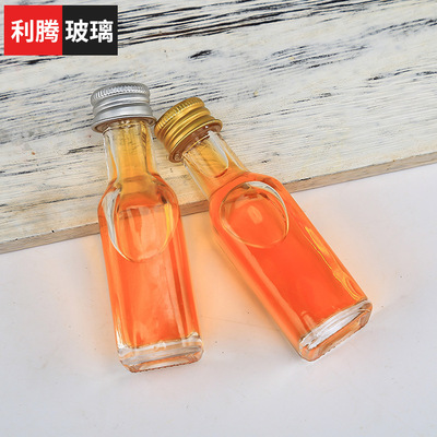 廠家直售小酒瓶20ml玻璃酒瓶 創意藥酒瓶方形分裝酒玻璃瓶樣品瓶