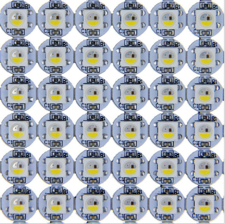 100個4-腳 WS2812B硬板小圓點 5V 5050 RGB RGBW內置幻彩全彩燈珠