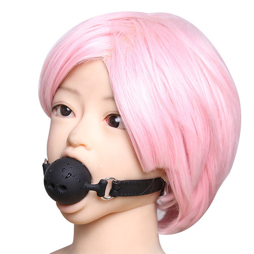 Sexy SM bondage toy mouth plug sex product hole full silicone mouth ball pink silicone adult couple passion props