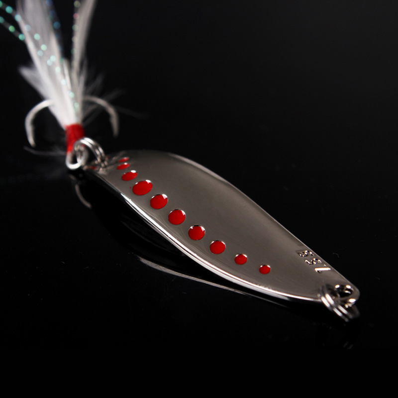 Metal Spoons Fishing Lures Leech Flutter Spoon Fresh Water Bass Swimbait Tackle Gear