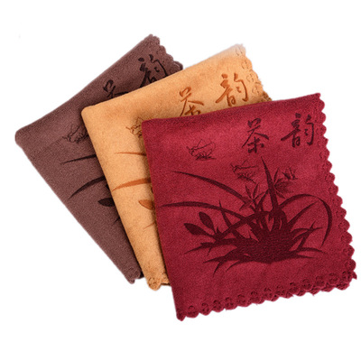 厂家直销 超细纤维茶巾 厚茶巾布吸水定制广告礼品毛巾方巾茶具|ms