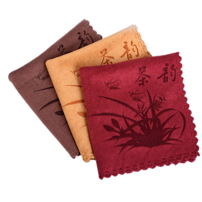 厂家直销 超细纤维茶巾 厚茶巾布吸水定制广告礼品毛巾方巾茶具|ms