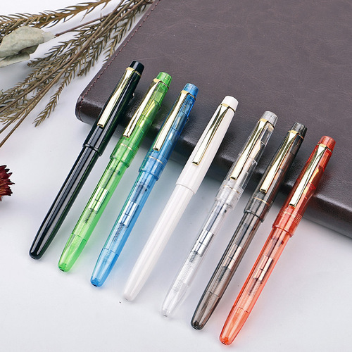 Manufacturer supplies plastic rod pens, transparent color ink pens, student calligraphy practice, office writing pens and engraving