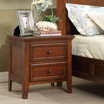 工廠直供簡約美式床頭櫃臥室床邊櫃北歐儲物櫃地中海床邊櫃批發