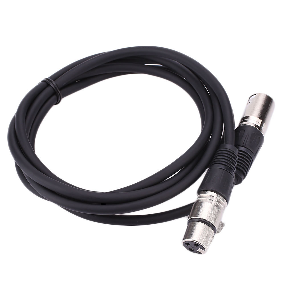 （中性)麦克风卡侬线 公转母 颜色->黑色 2m
