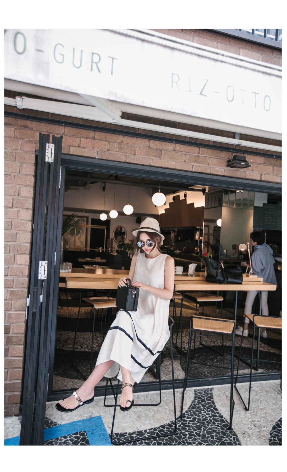 امرأة فستان سوينغ غير رسمي رقبة مستديرة بلا أكمام شريط فستان طويل ماكسي اليومي شارع display picture 1