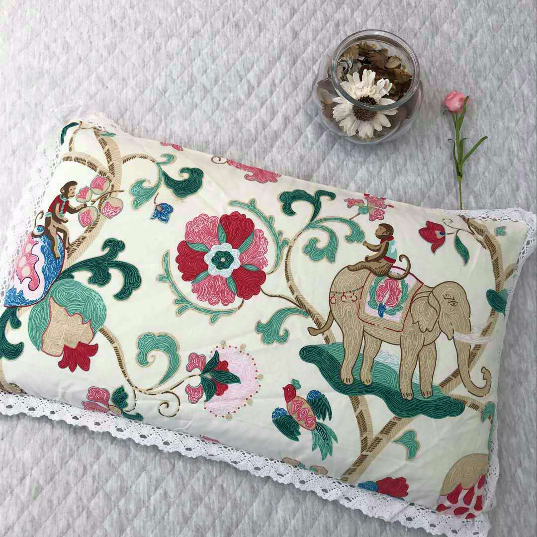 Special Offer 5000 pure cotton The old coarse cloth Korean Edition Lace Rice husk pillow+Pillow Special wholesale