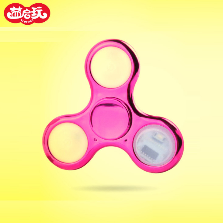 LED闪字发光指尖陀螺指间陀螺手指减压玩具陀螺缓解压力