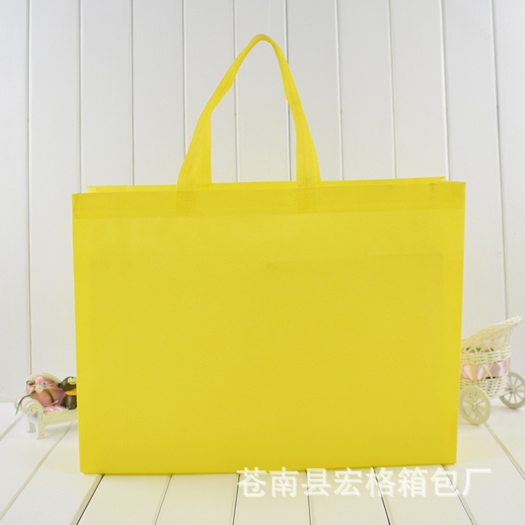 方底无纺布袋厂家直销无纺布购物袋热压折叠环保袋可来样定制logo