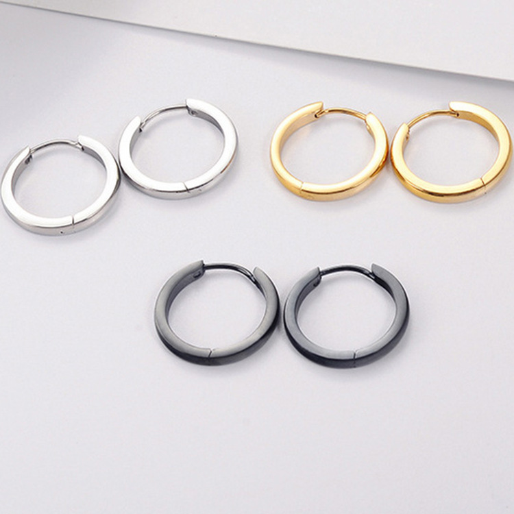 Classic fashionable universal earrings stainless steel for men and…